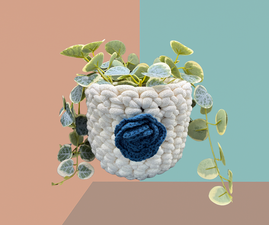Handmade Crochet Plant Pot- Everything Included