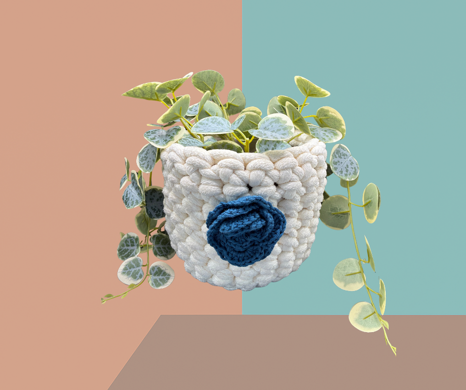 Handmade Crochet Plant Pot- Everything Included