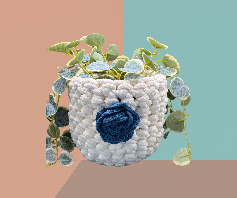 Handmade Crochet Plant Pot- Everything Included