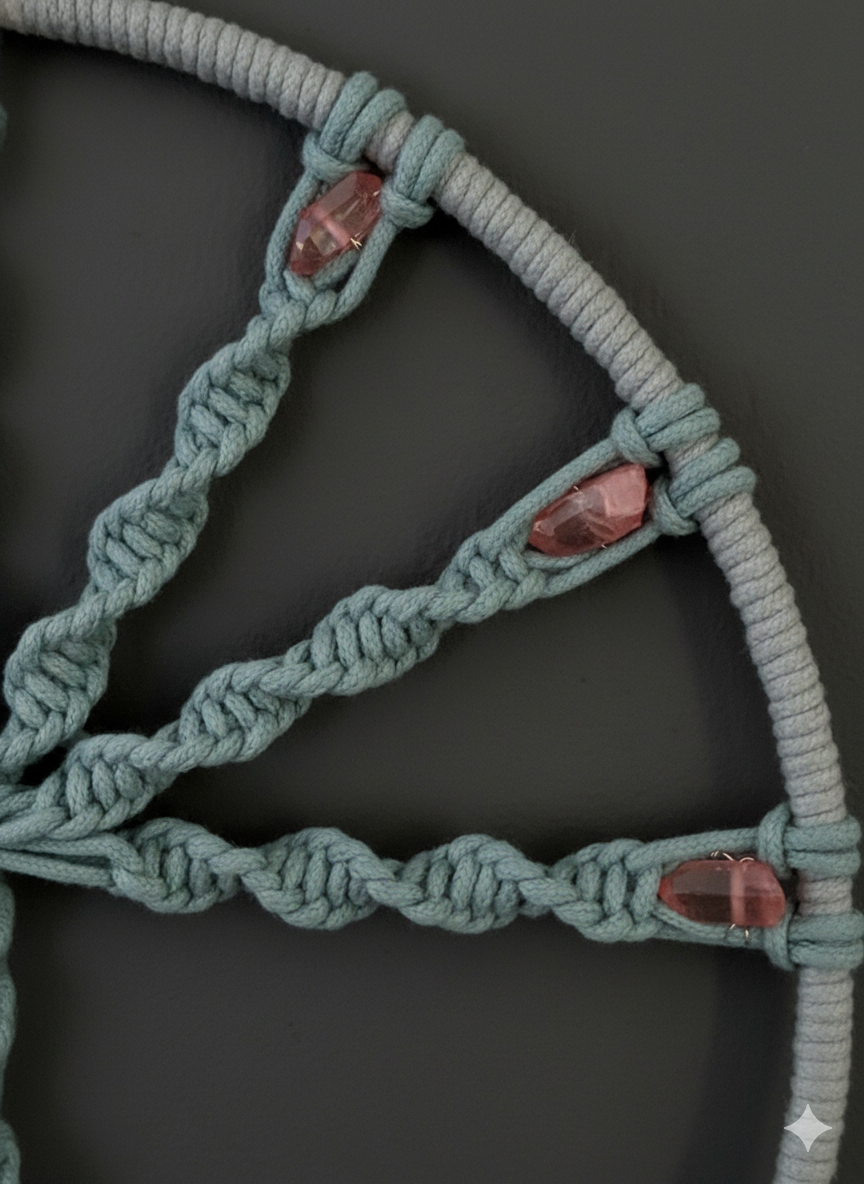 🌿 Gemstone Tree of Life Macramé Wall Hanging