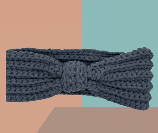 🌑 Classic Ribbed Bow Headband