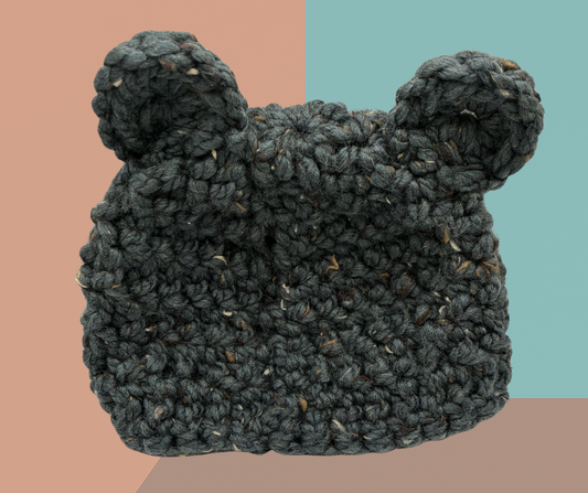 🐻 Bear Ears Beanie. Size 3-6 Months. Blue